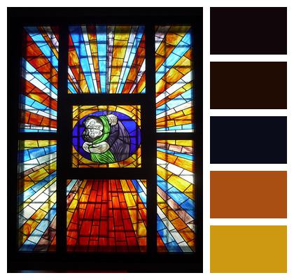 Church Parish Stained Glass Window Image